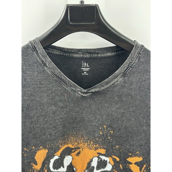 INC international Concept Graphic Tiger V-neck Shirt XL Washed Black (X7) - Picture 3 of 7